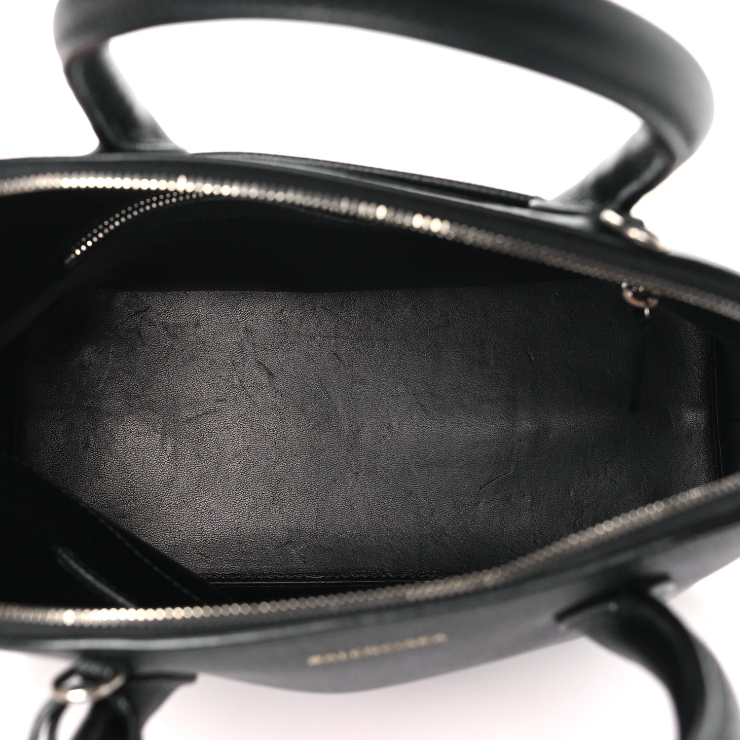 Balenciaga Signature Grained Calfskin Logo S Ville Top Handle Bag Black Rose Shocking 5 of 12
