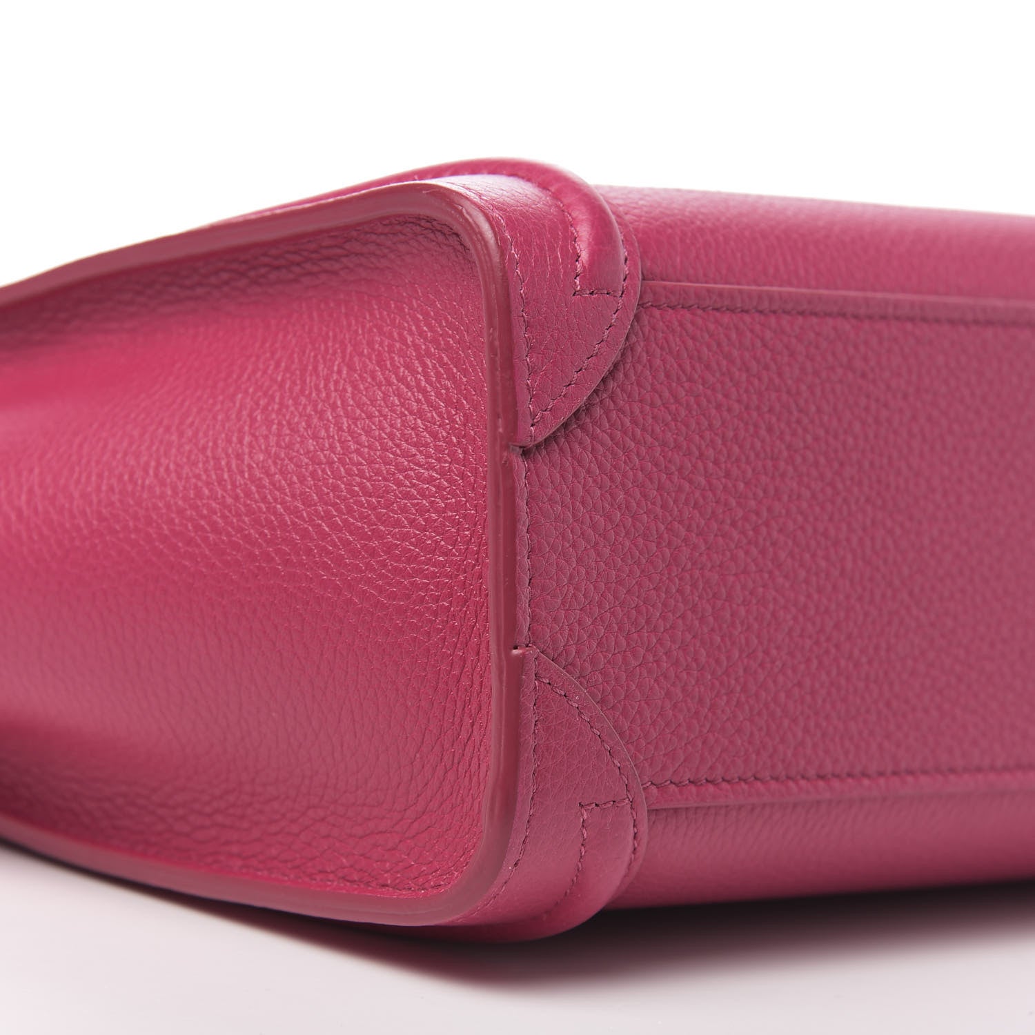 Celine Drummed Calfskin Nano Luggage Fuchsia 8 of 11