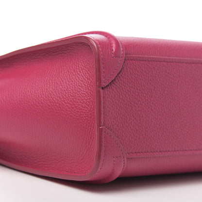 Celine Drummed Calfskin Nano Luggage Fuchsia 8 of 11
