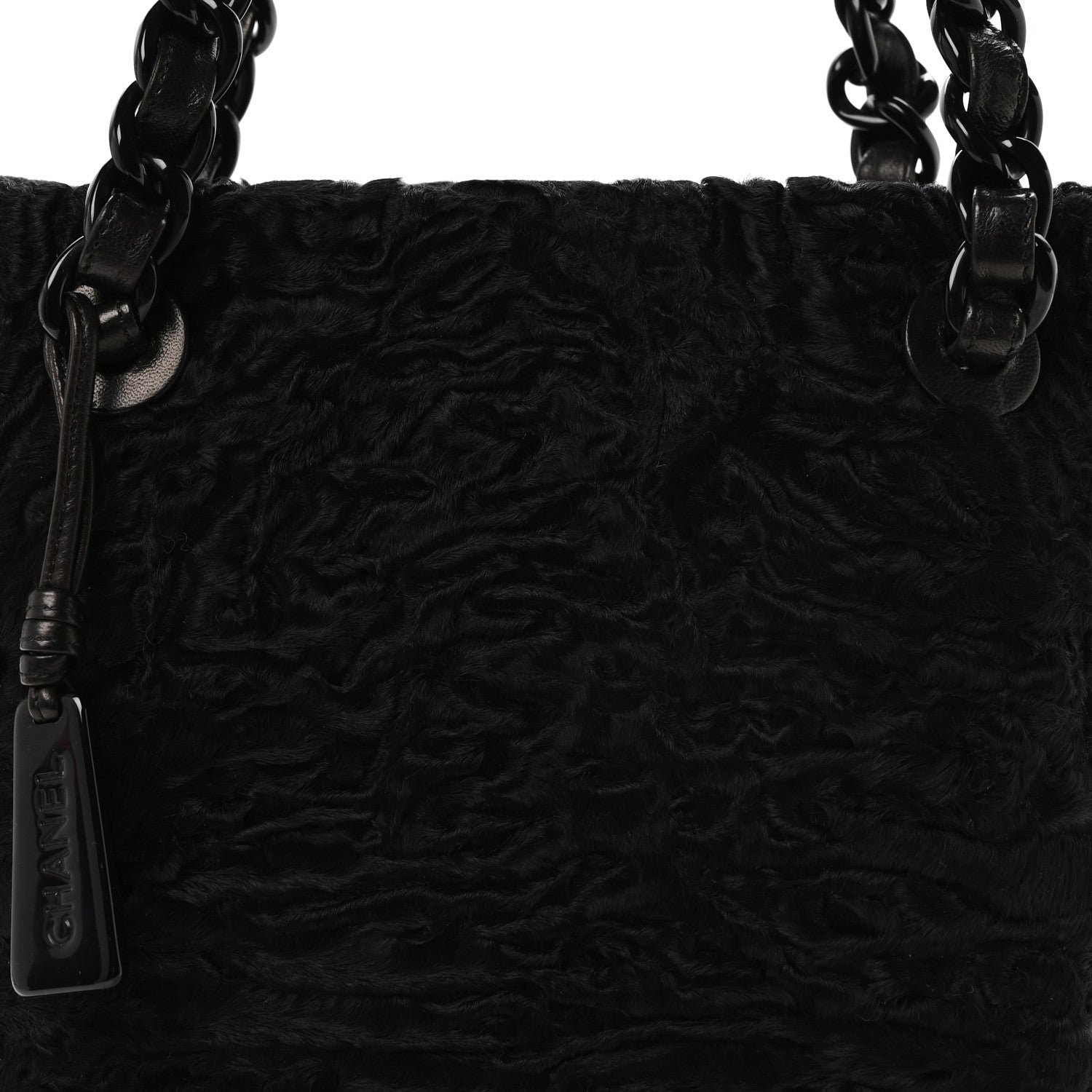 Chanel Persian Lamb Fur Tote Black 8 of 11