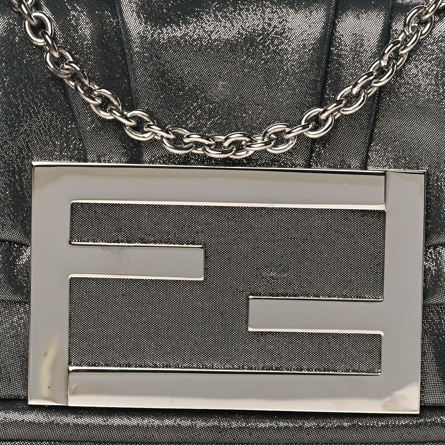 Metallic Calfskin Mia Pochette Silver