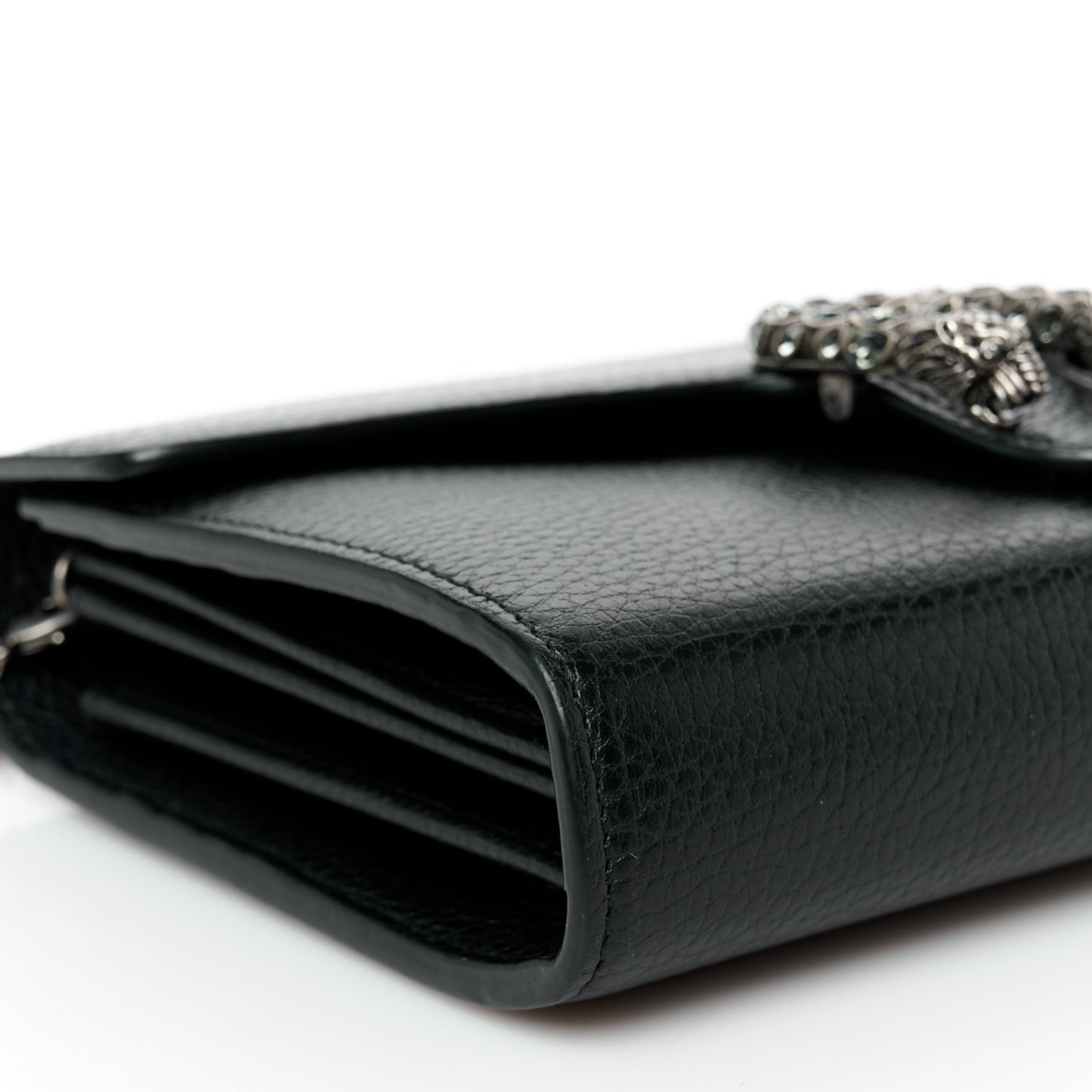 Calfskin Mini Dionysus Chain Wallet Black