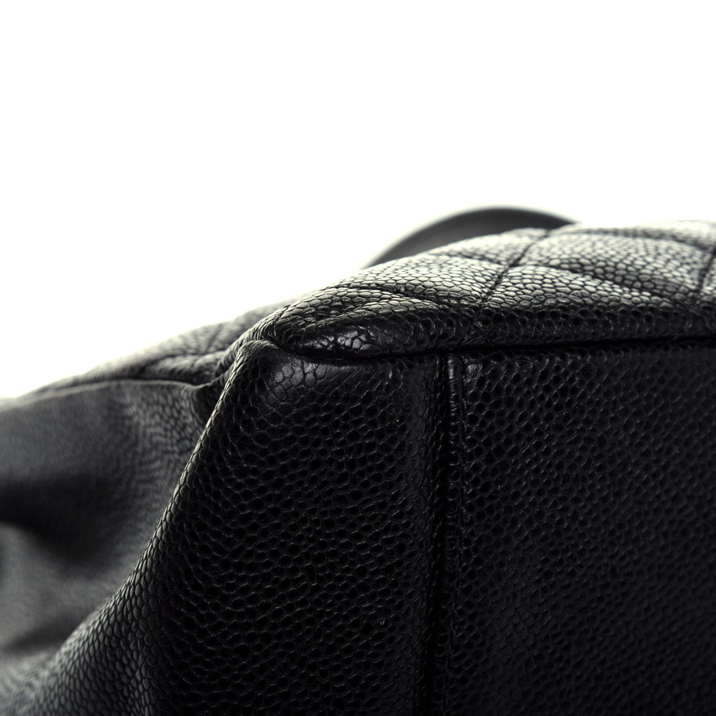 Caviar Quilted Grand Shopping Tote GST Black