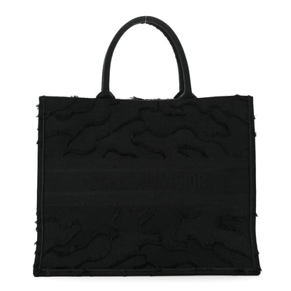 Christian Dior Canvas Embroidered Camouflage Book Tote Black 1 of 13