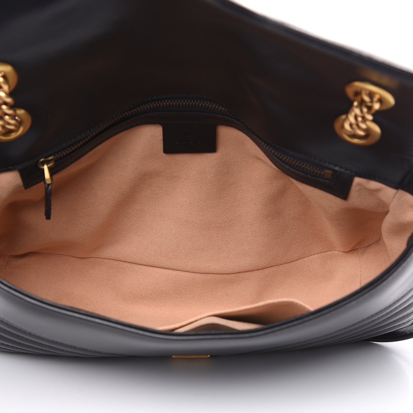 Calfskin Matelasse Medium GG Marmont Shoulder Bag Black