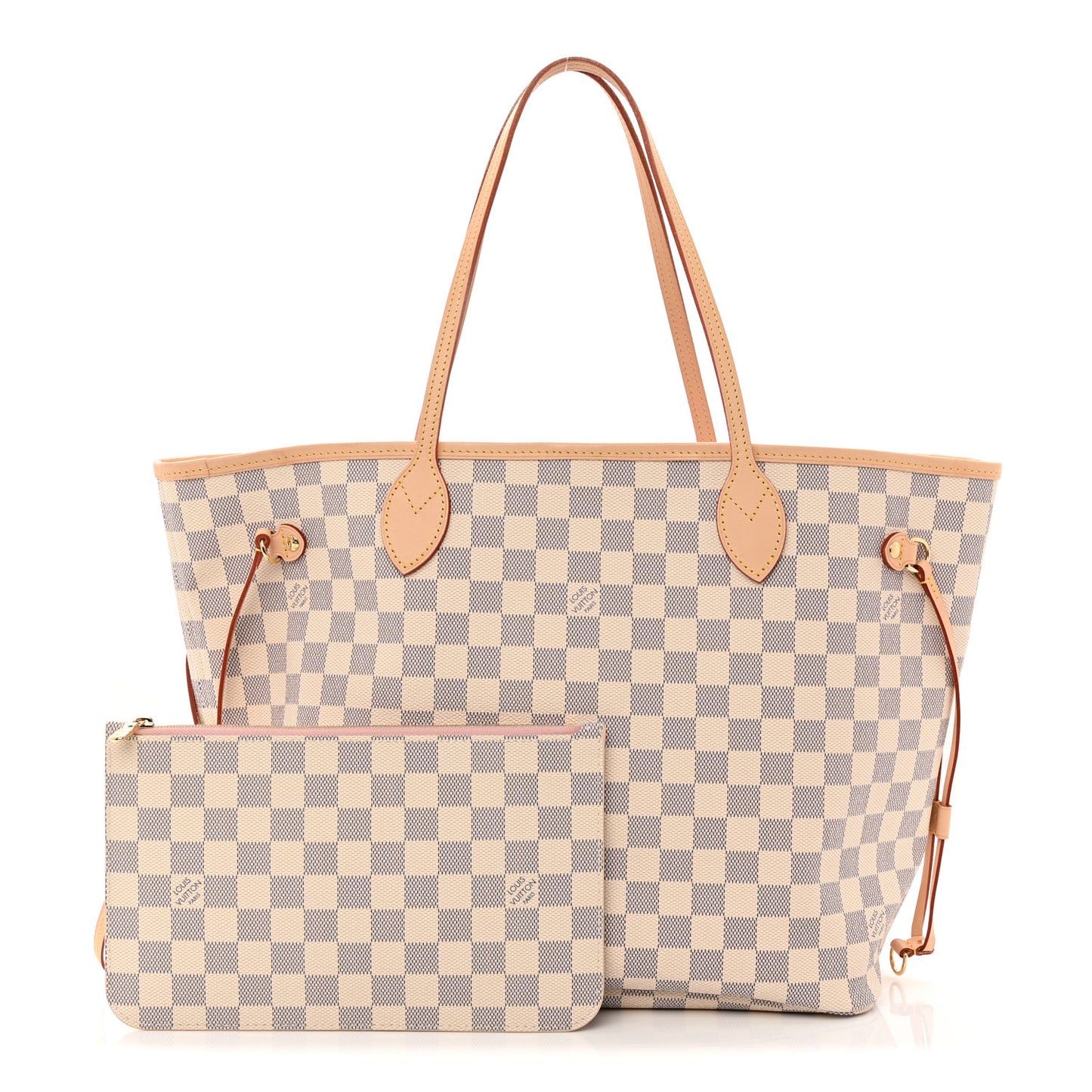 Damier Azur Neo Neverfull MM Rose Ballerine