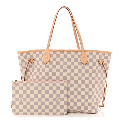 Louis Vuitton Damier Azur Neo Neverfull MM Rose Ballerine 3 of 10