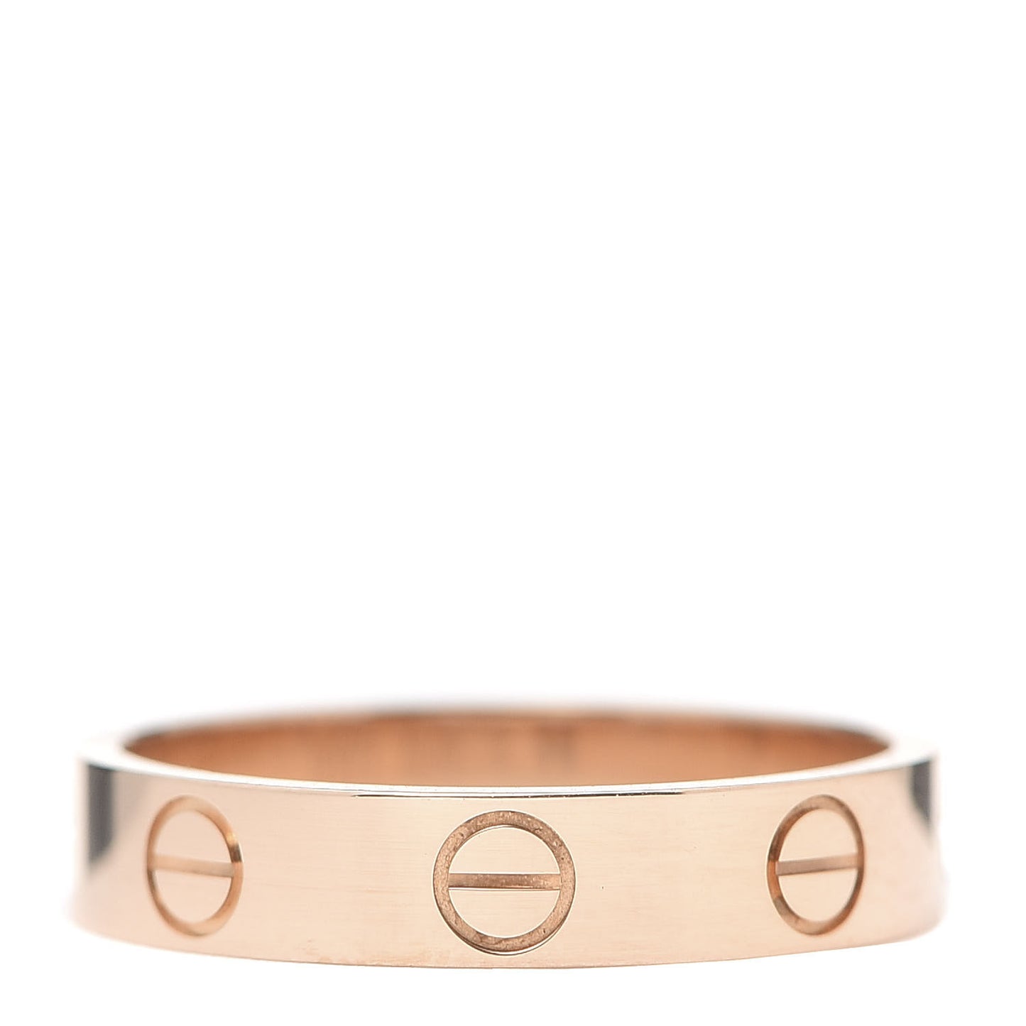 18K Pink Gold 3.5mm LOVE Wedding Band Ring 50 5.25