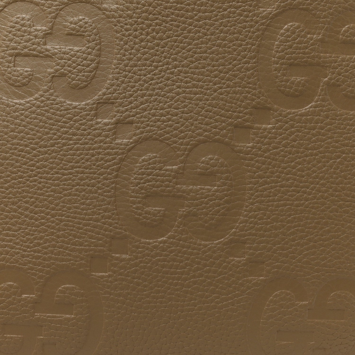 Gucci Monogram Jumbo GG Calfskin Web Large Shopping Tote Taupe 10 of 15