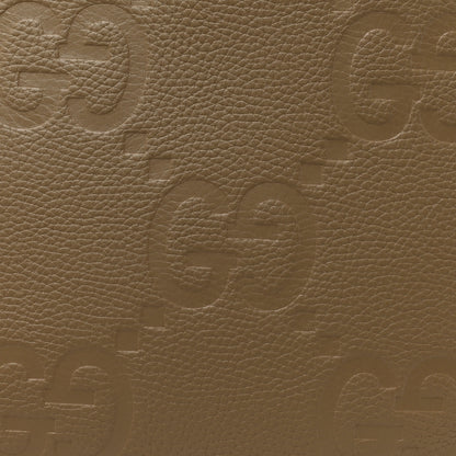 Gucci Monogram Jumbo GG Calfskin Web Large Shopping Tote Taupe 10 of 15