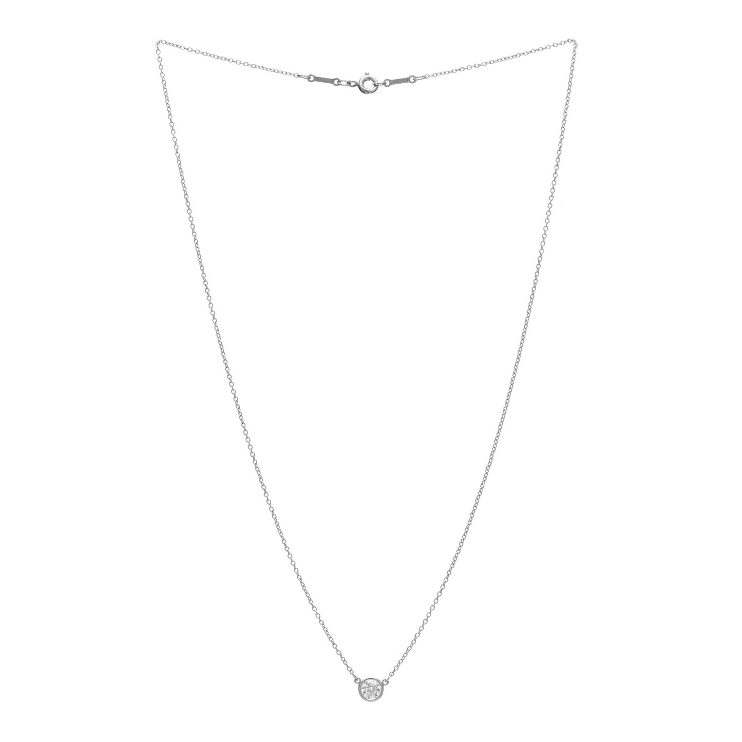 Platinum Diamond .40ct Elsa Peretti Diamonds by the Yard Pendant Necklace