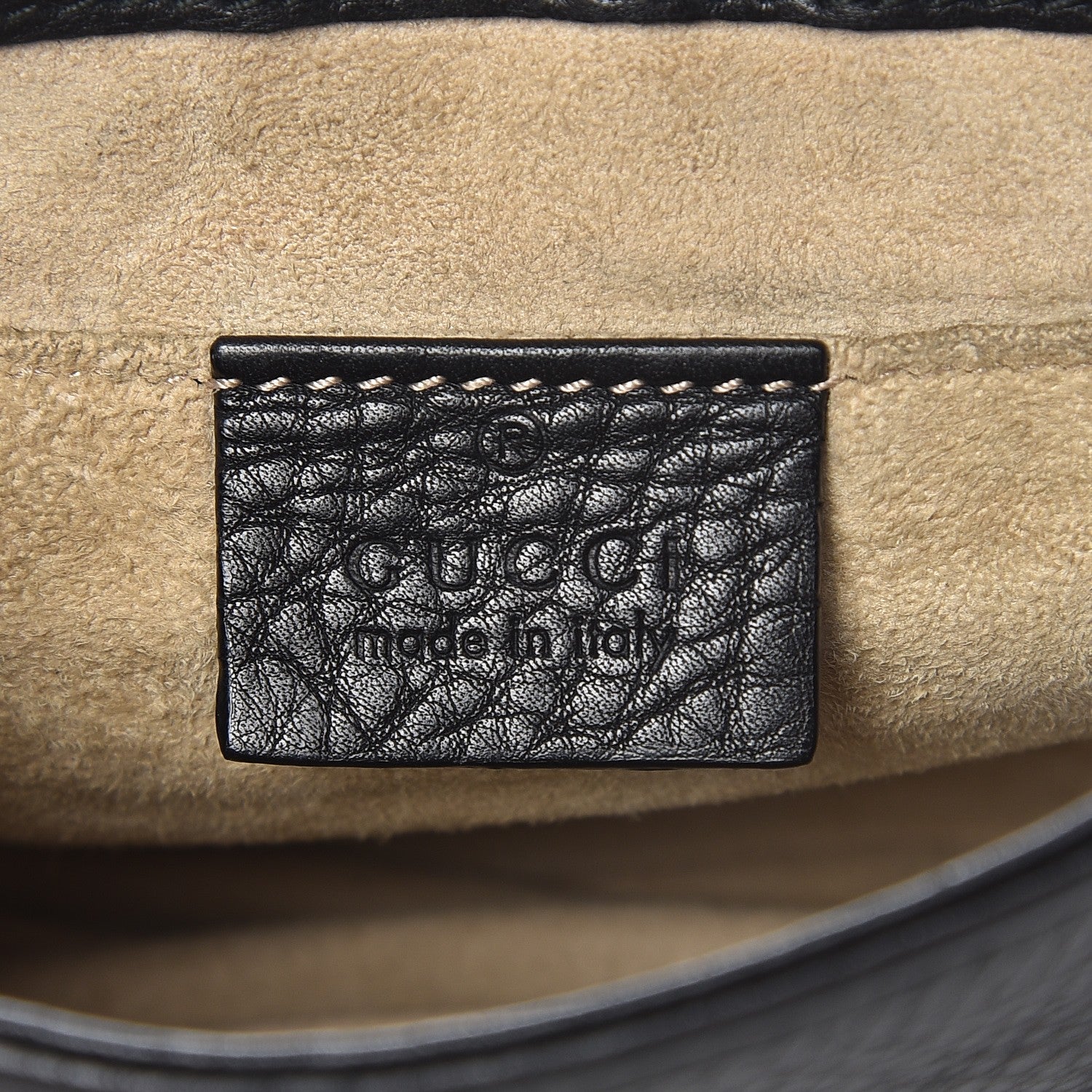 Gucci Pebbled Calfskin Small 1973 Chain Shoulder Bag Black 6 of 7