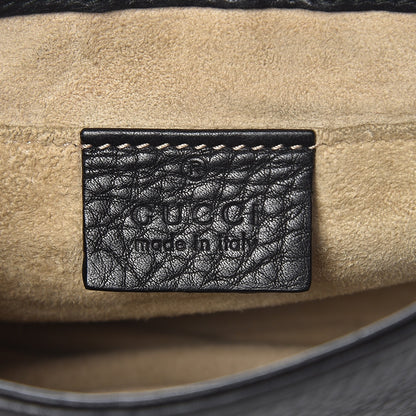 Gucci Pebbled Calfskin Small 1973 Chain Shoulder Bag Black 6 of 7