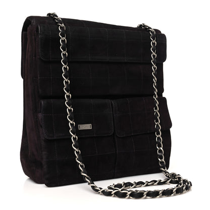 Chanel Suede Chocolate Bar Mademoiselle Shoulder Bag Brown 3 of 12