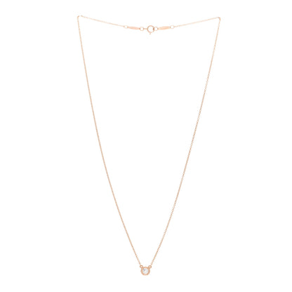 Tiffany 18K Rose Gold Diamond .17ct Elsa Peretti Diamonds by the Yard Pendant Necklace 2 of 4