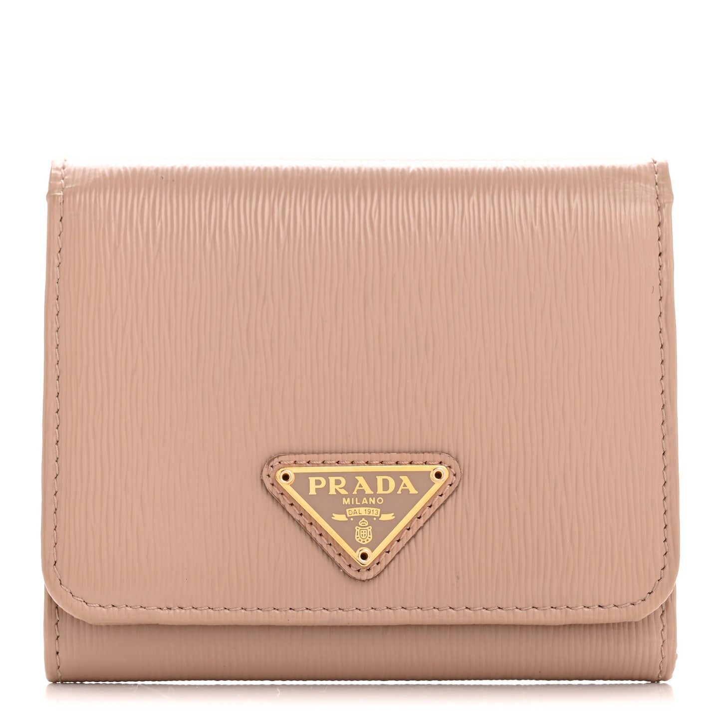 Vitello Move Tri-Fold Compact Wallet Cammeo