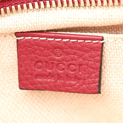 Gucci Pebbled Calfskin Studded Small Soho Disco Bag Soft Burgundy 6 of 12