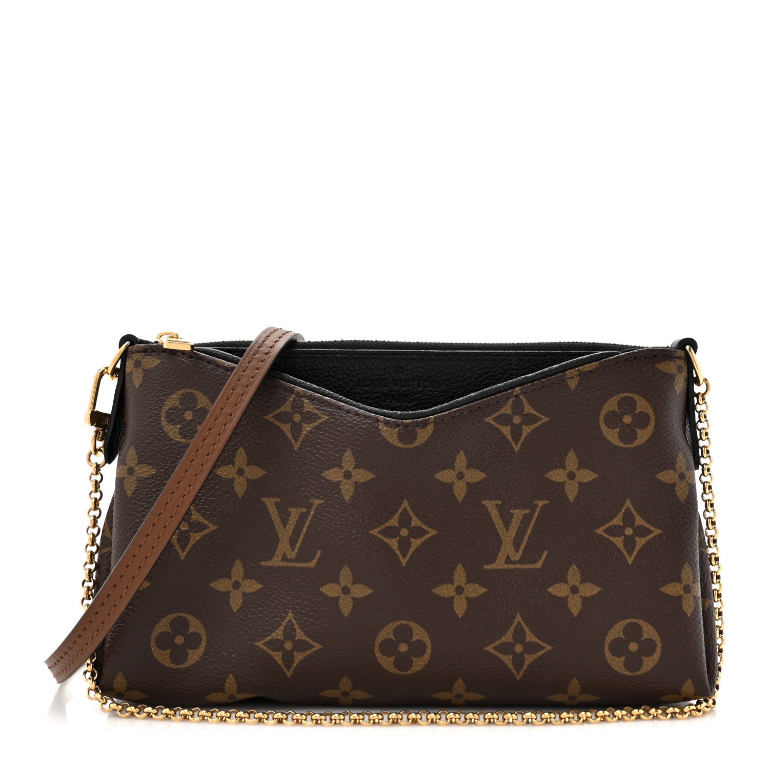 Louis Vuitton Monogram Pallas Clutch Black 1 of 9