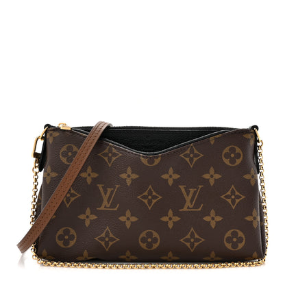 Louis Vuitton Monogram Pallas Clutch Black 1 of 9