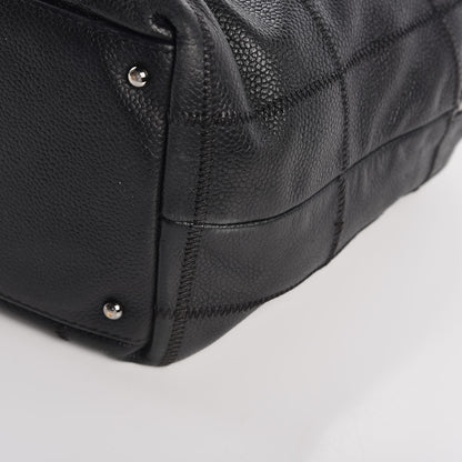 Chanel Caviar Square Stitched Tote Black 10 of 13