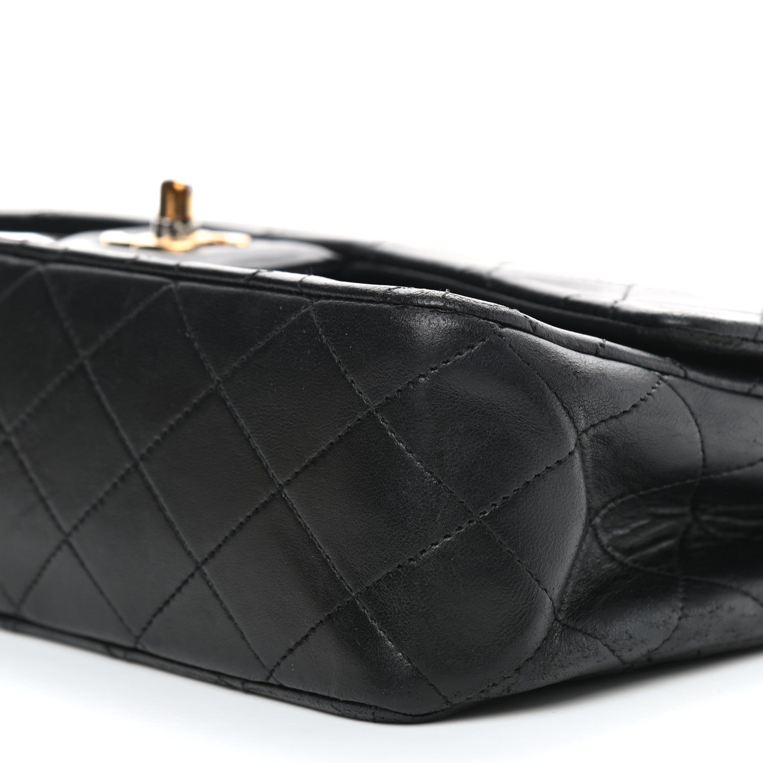 Chanel Lambskin Quilted Medium Double Flap Black 10 of 11