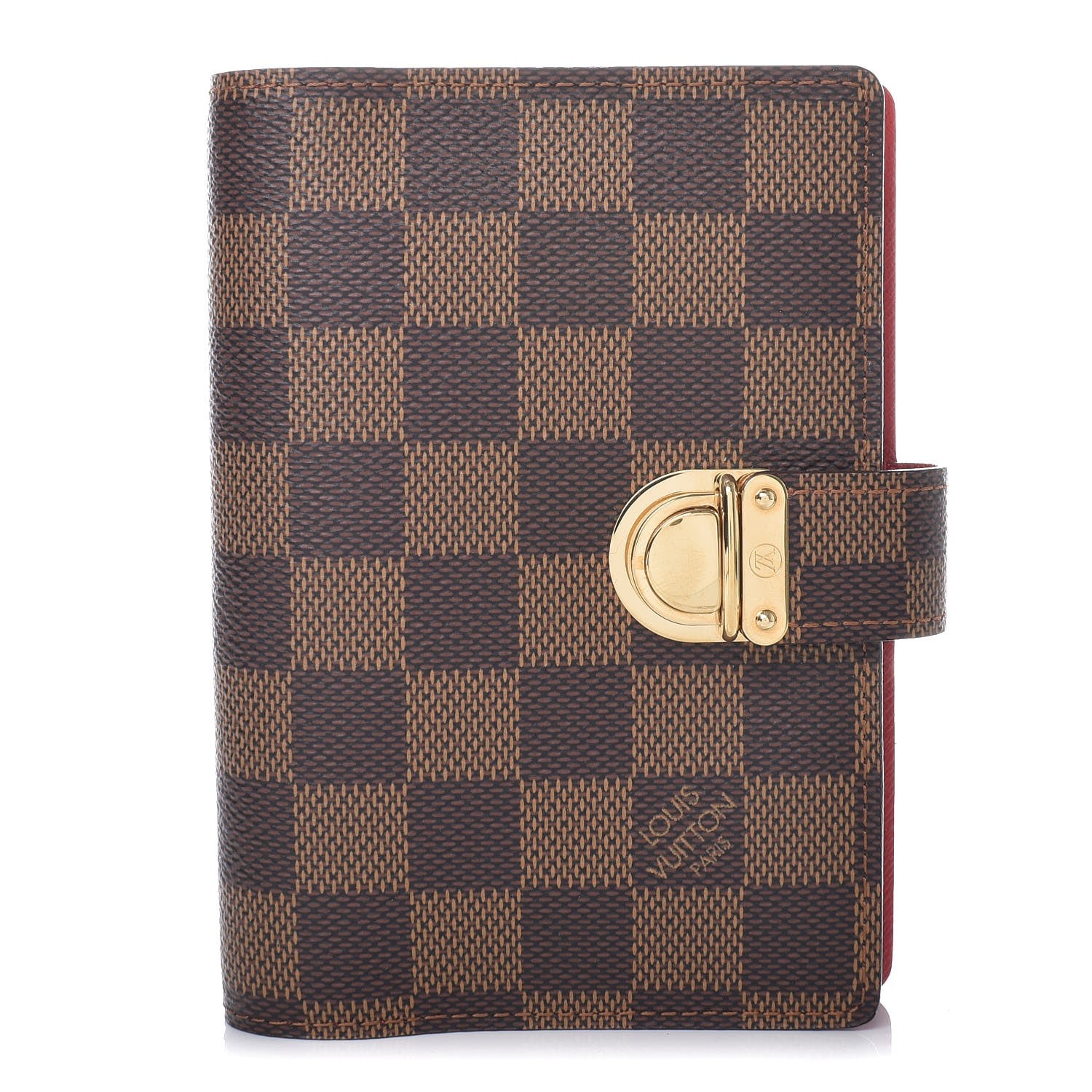 Louis Vuitton Damier Ebene Koala Small Ring Agenda Cover Red 1 of 6