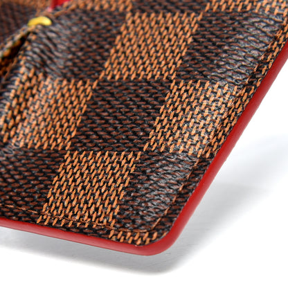 Louis Vuitton Damier Ebene Caissa Card Holder Cherry 7 of 8