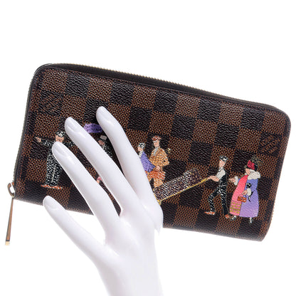 Louis Vuitton Damier Ebene Illustre Zippy Wallet Violet 2 of 8