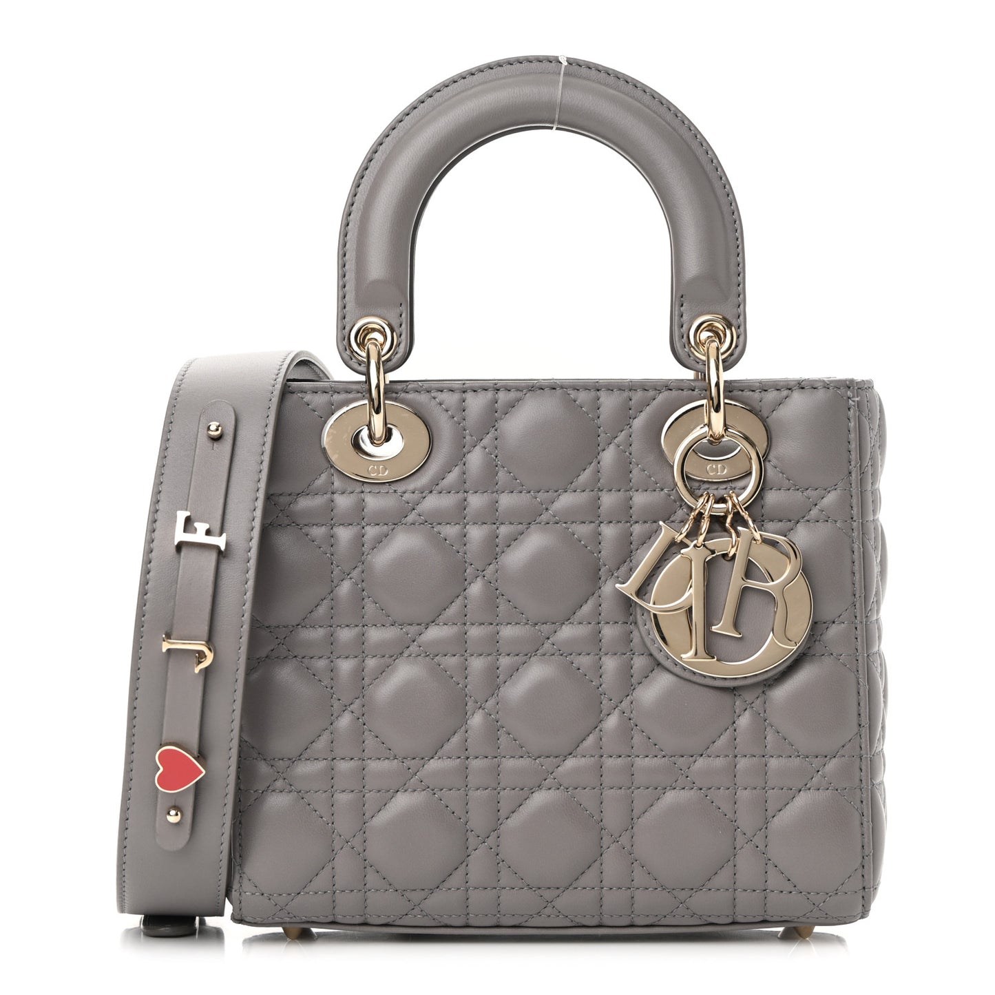 Lambskin Cannage Small My ABCDior Lady Dior Grey