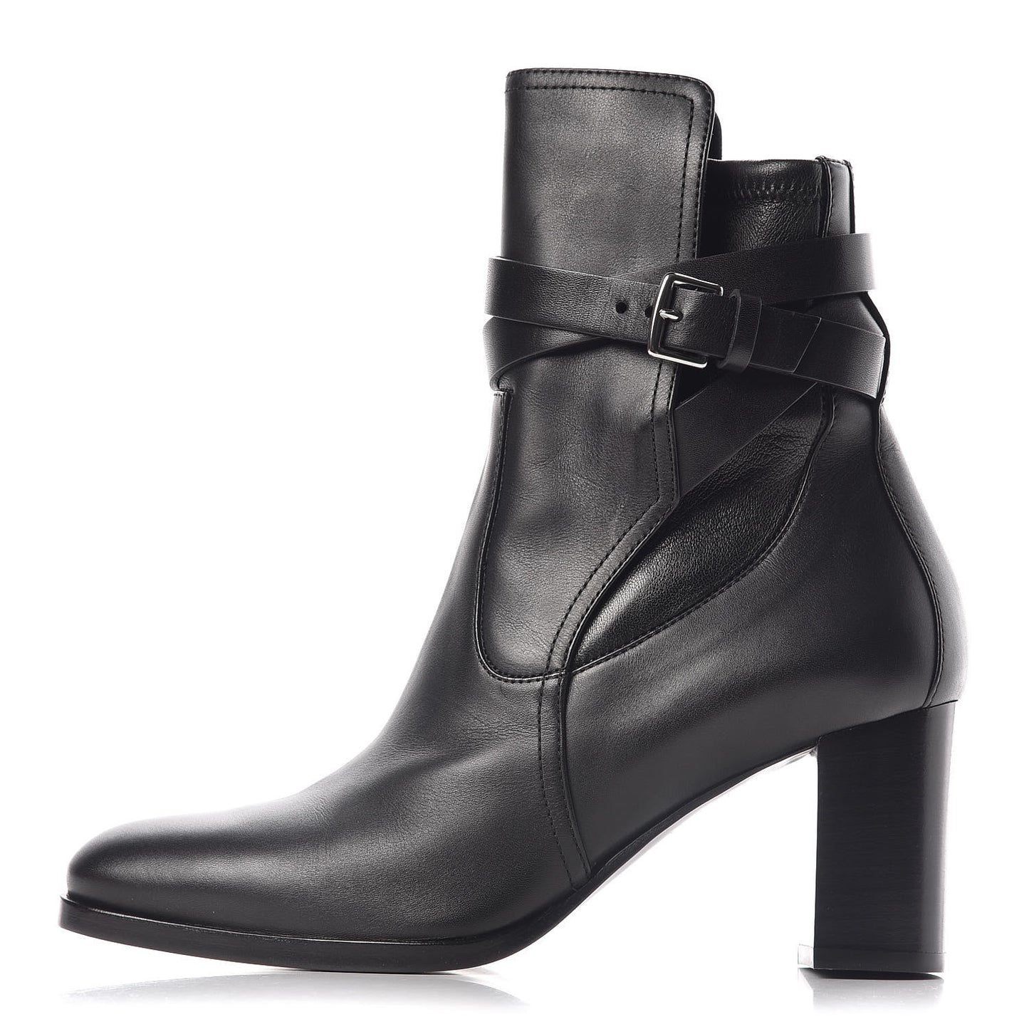 Calfskin Stretch Nappa Womens Songe 70 Low Boots 37 Black