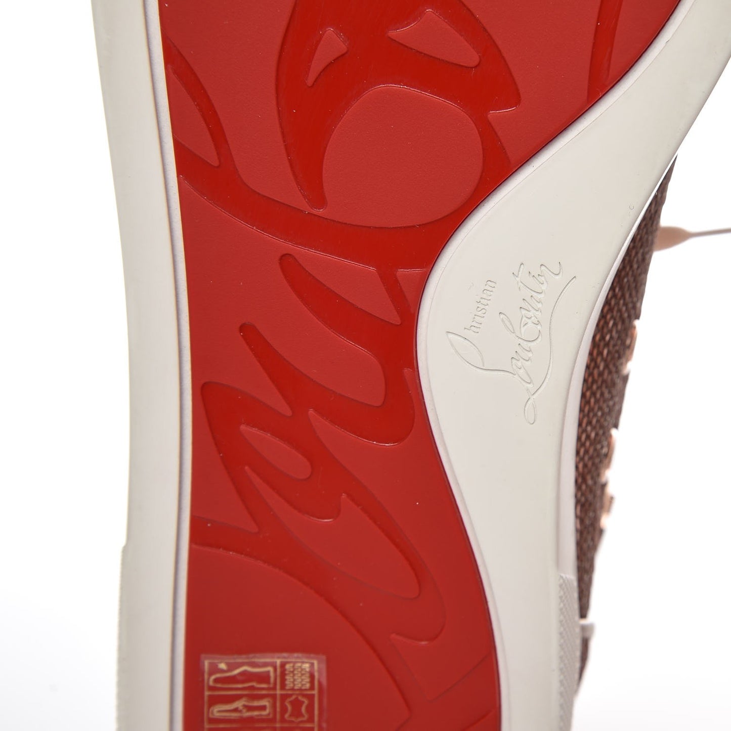 Metallic Sequin Bip Bip Orlato Flat Sneakers 39 Nude