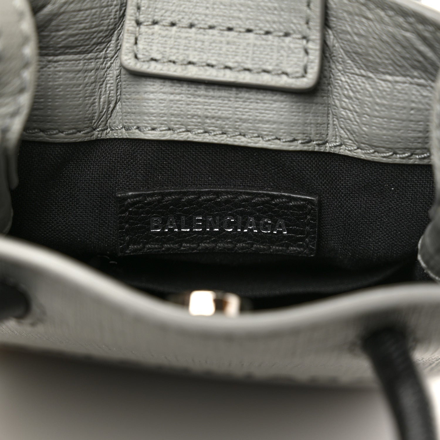 Balenciaga Squared Calfskin Logo Shopping Phone Holder Bag Balenciaga Grey 6 of 11