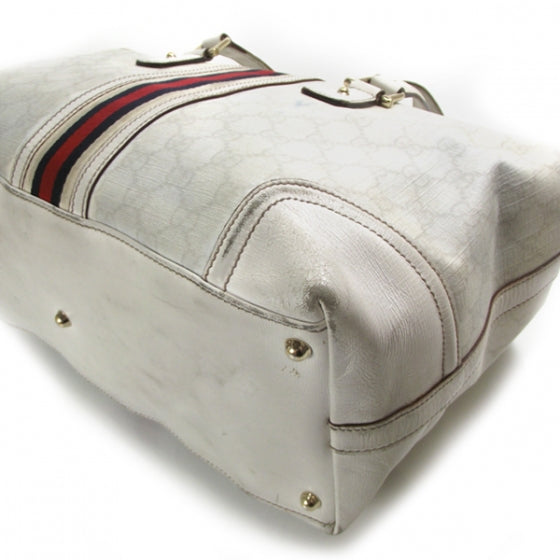 Gucci Monogram Large Treasure Boston Tote Ivory 5 of 10