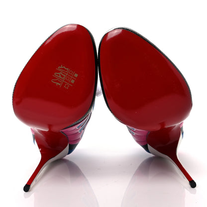 Christian Louboutin Kid Jazz Calfskin Boltina 120 Booties 37.5 Black Rose 6 of 9