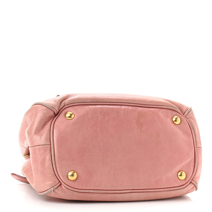 Miu Miu Vitello Shine Small Bow Shopping Tote Loto 3 of 14