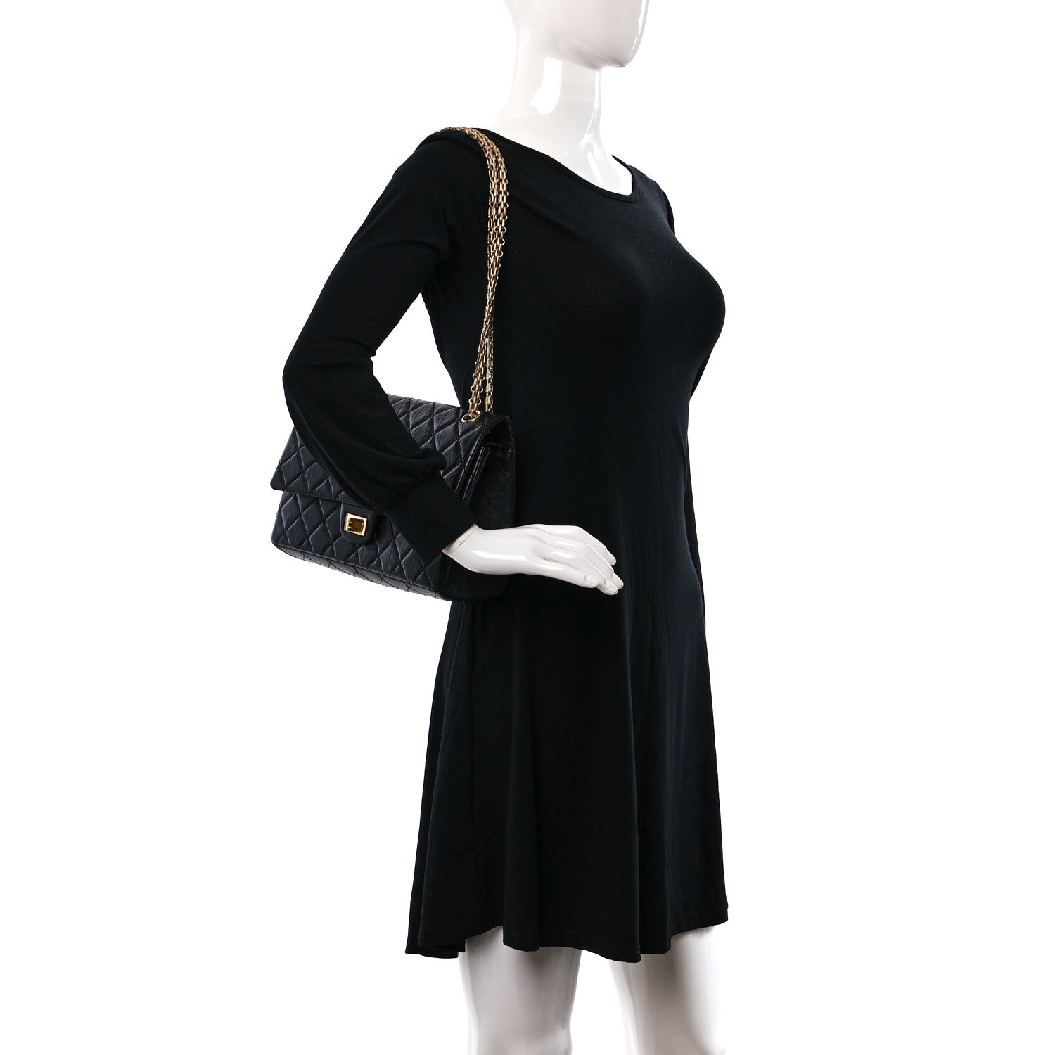 Chanel Aged Calfskin Quilted 2.55 Reissue 226 Flap Black 2 of 12