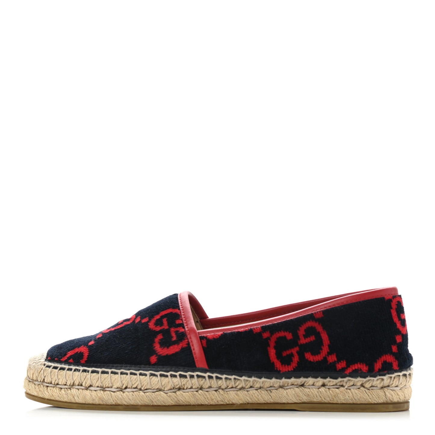 Terry Cloth GG Monogram Espadrilles 39.5 Blue Red