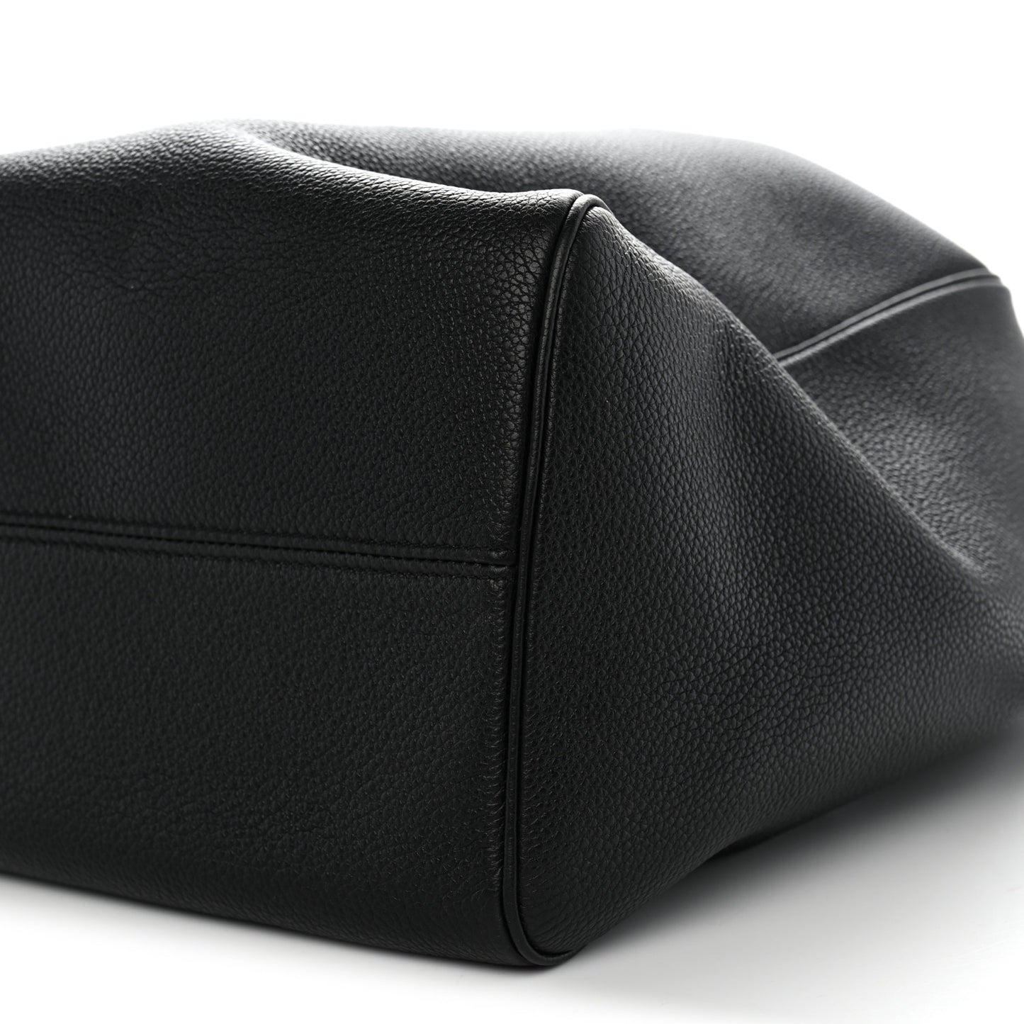 Calfskin Cuir Triomphe Cabas Drawstring Black