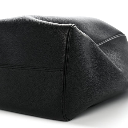 Celine Calfskin Cuir Triomphe Cabas Drawstring Black 10 of 10