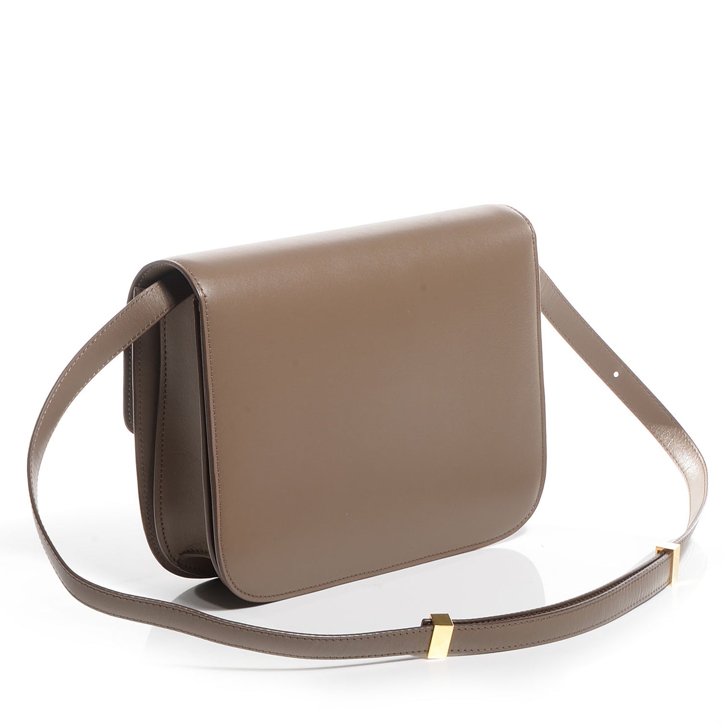 Smooth Calfskin Medium Classic Box Flap Bag Taupe