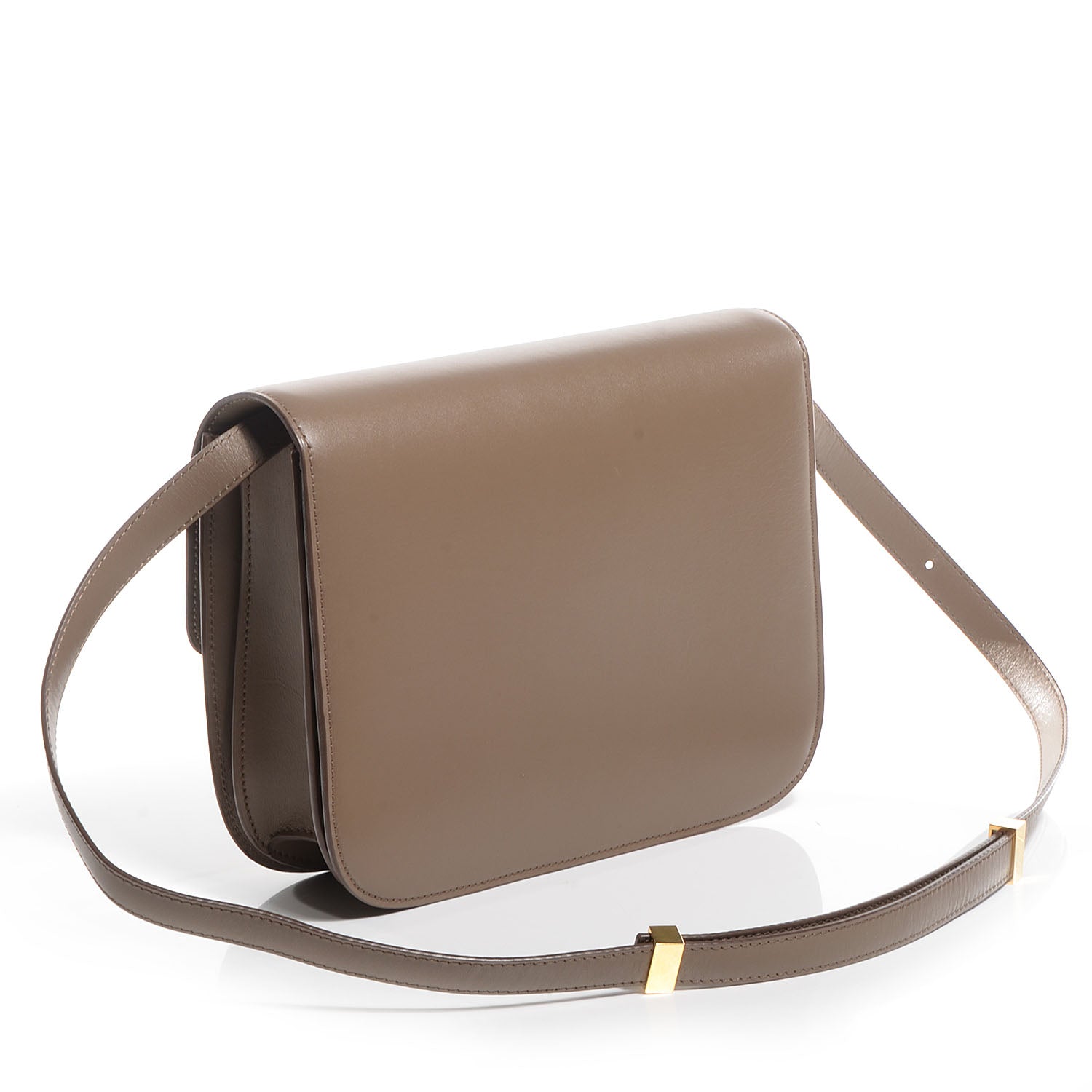 Celine Smooth Calfskin Medium Classic Box Flap Bag Taupe 3 of 8