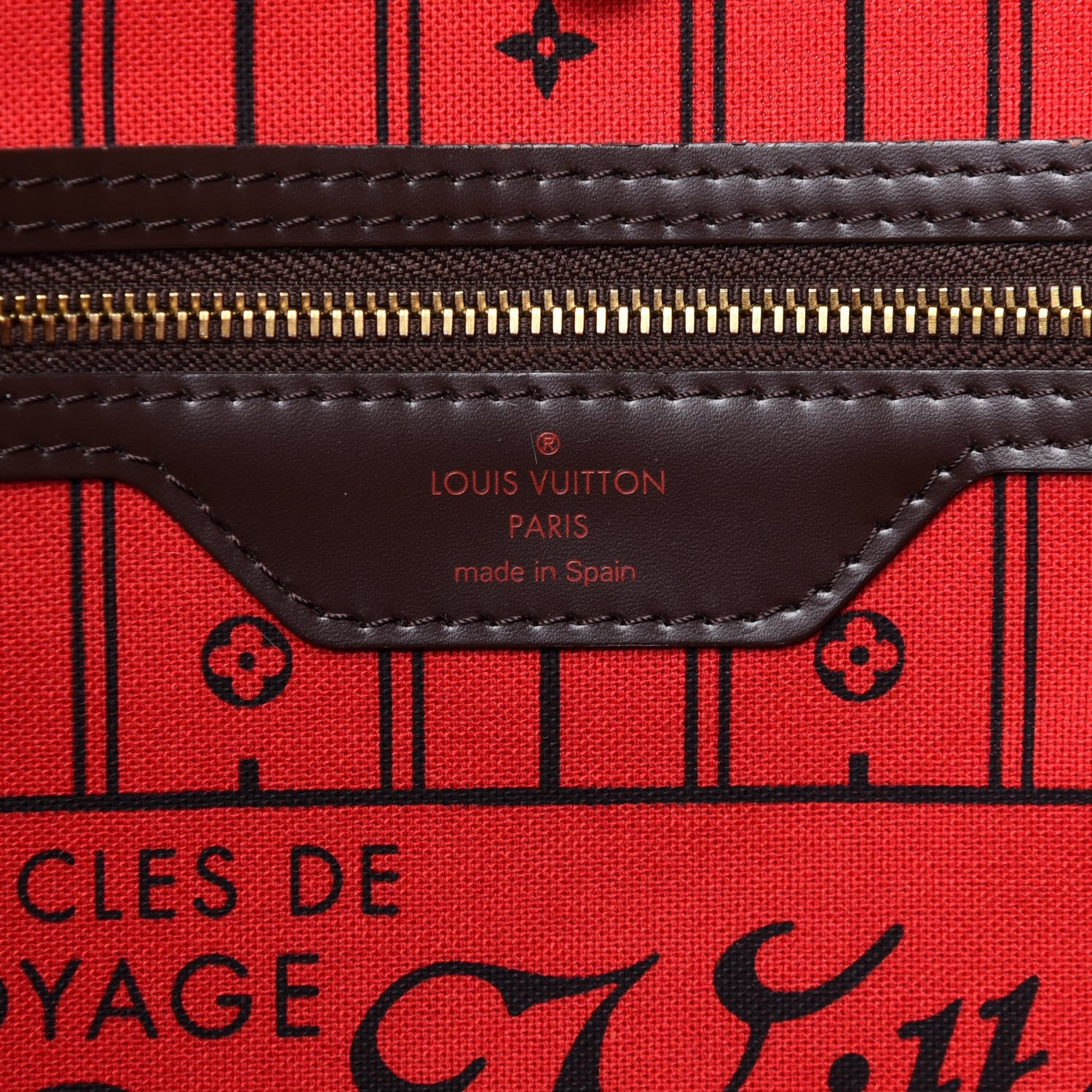Louis Vuitton Damier Ebene Neverfull MM 6 of 9