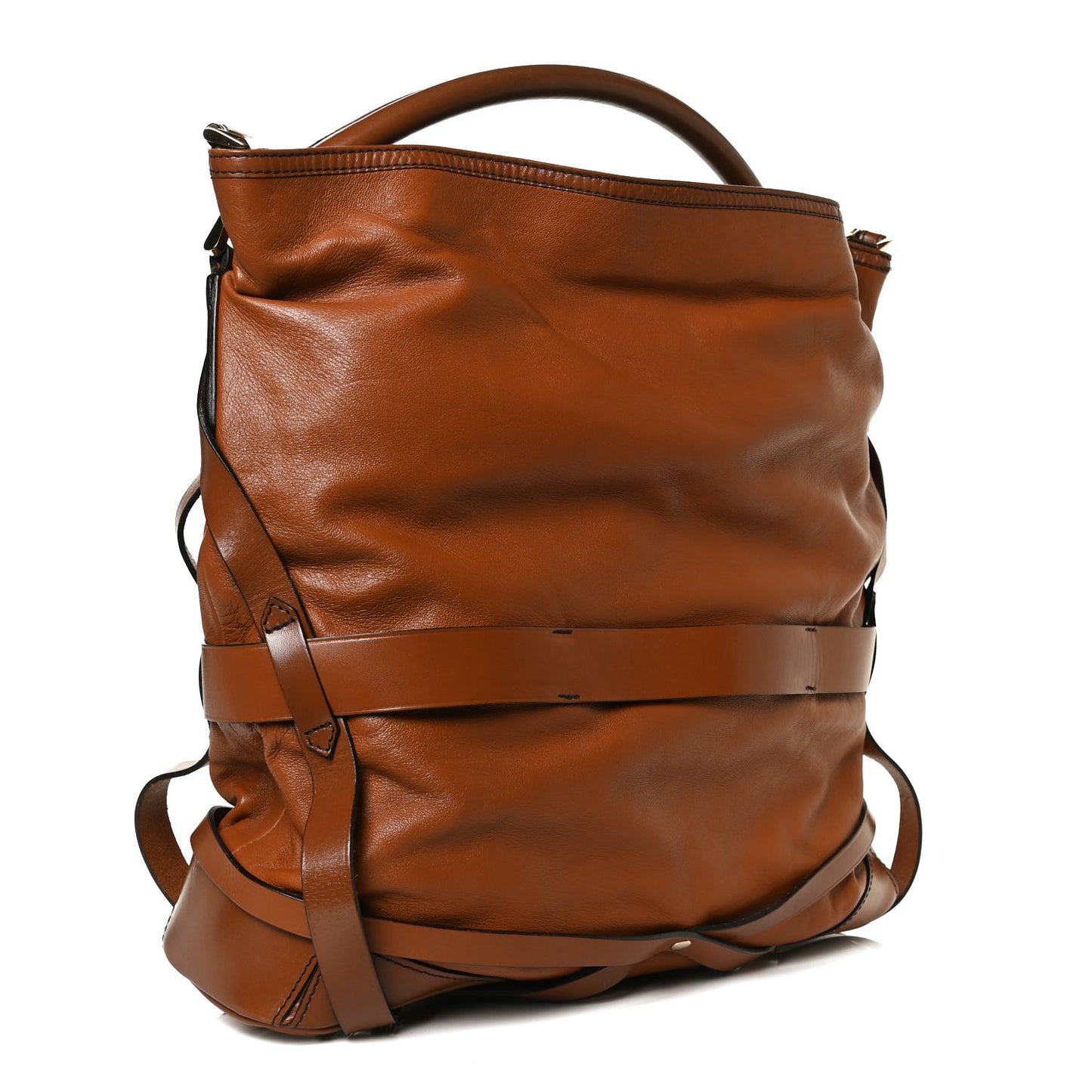 Soft Lambskin Bridle Calfskin Medium Gosford Hobo Tan