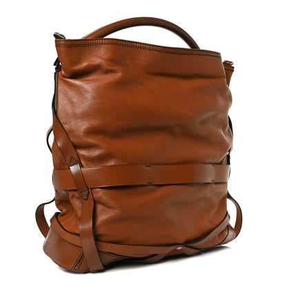 Burberry Soft Lambskin Bridle Calfskin Medium Gosford Hobo Tan 2 of 16