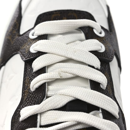 Louis Vuitton Lambskin Embossed Monogram Time Out Sneakers 39 White Brown 11 of 11