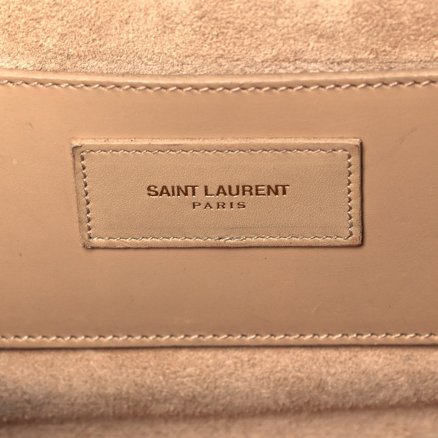 Smooth Calfskin Medium Classic Monogram Kate Tassel Satchel Dark Beige