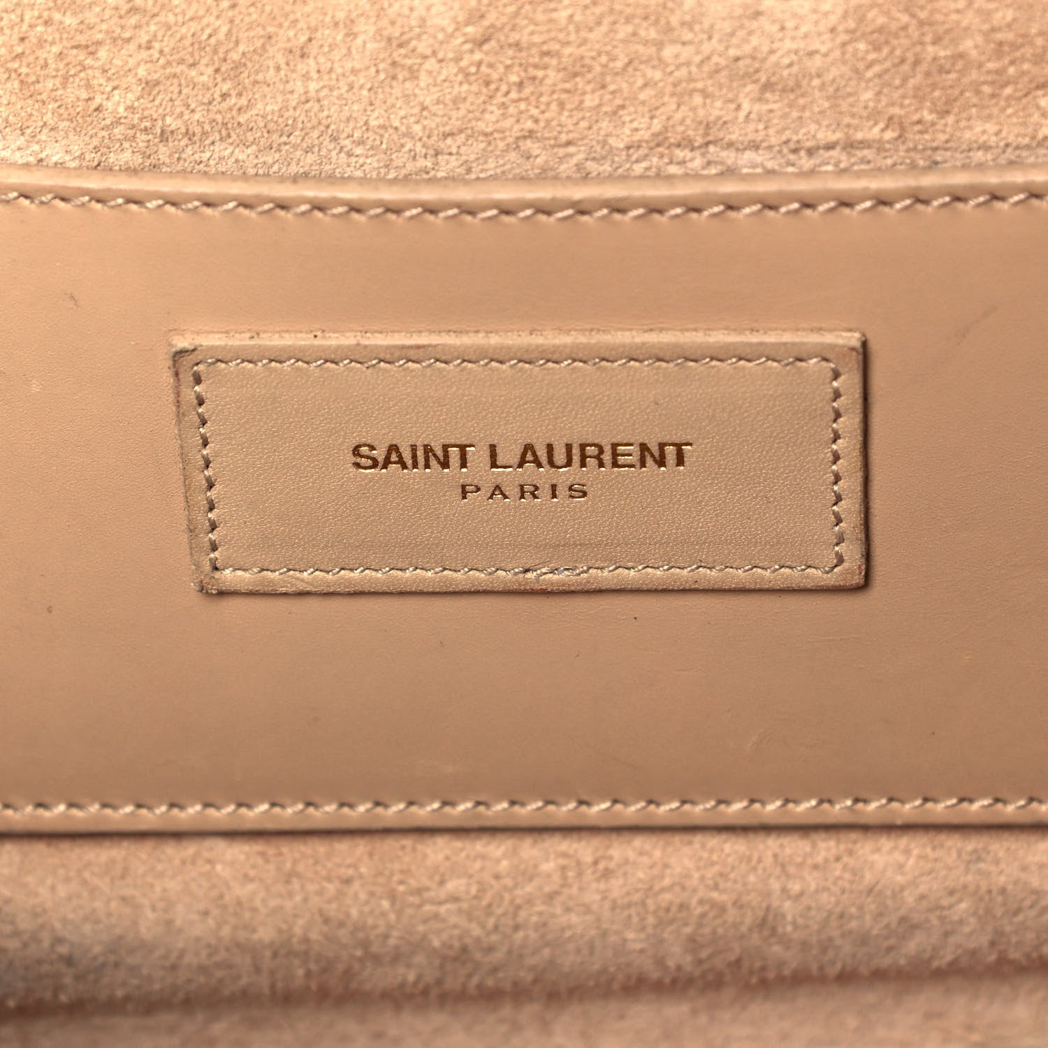 Saint Laurent Smooth Calfskin Medium Classic Monogram Kate Tassel Satchel Dark Beige 6 of 12