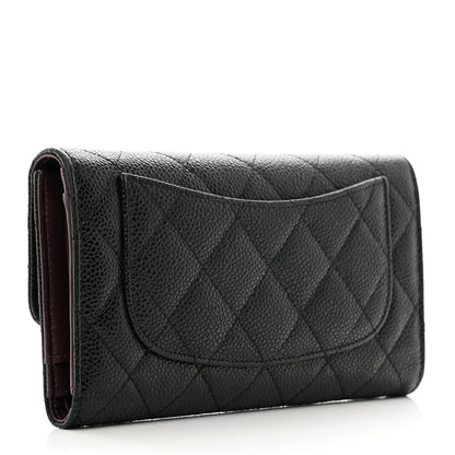 Chanel Caviar Quilted Large Flap Wallet Black 3 of 14