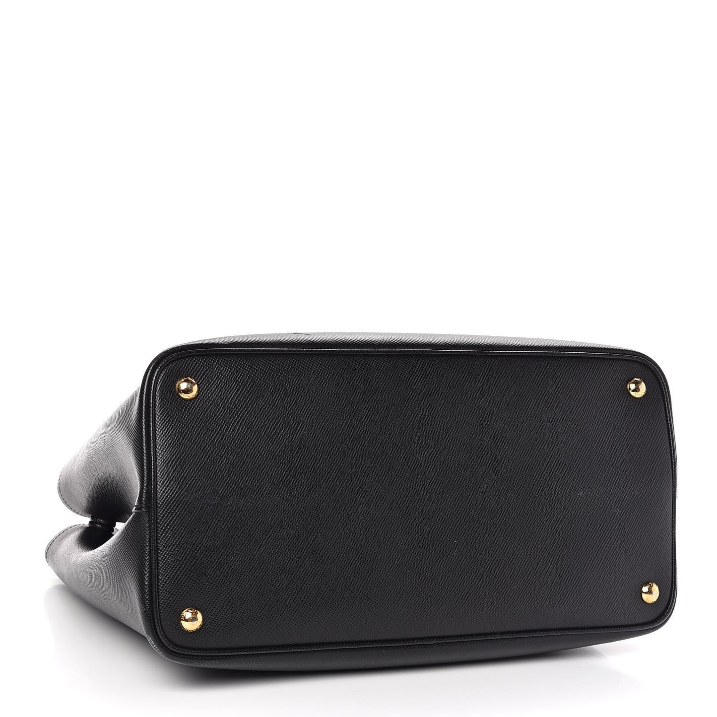 Saffiano Cuir Large Double Bag Black Fuoco