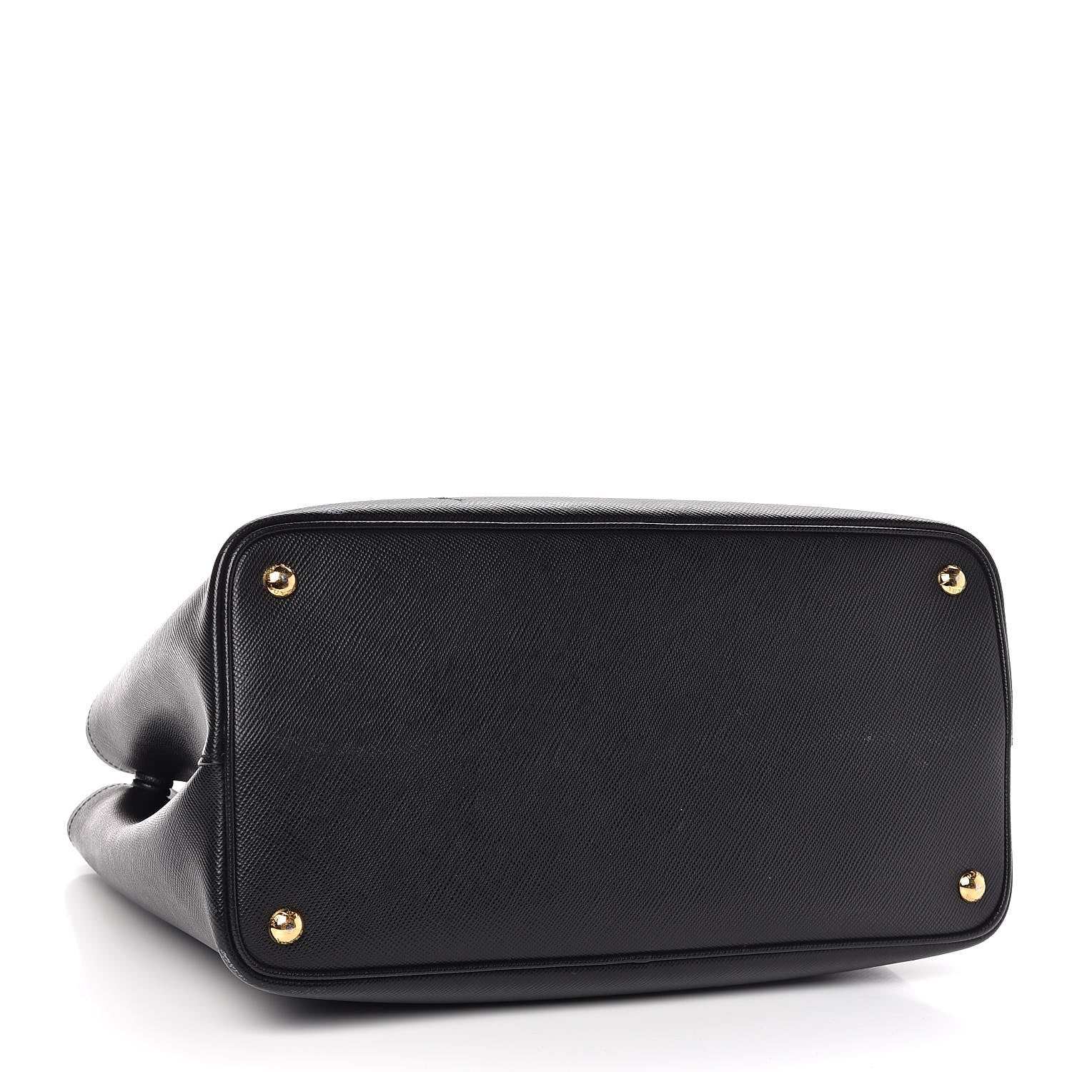Prada Saffiano Cuir Large Double Bag Black Fuoco 5 of 15